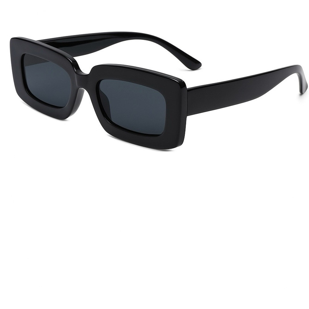 Black Rectangular Sunglasses - Picture 3 of 3